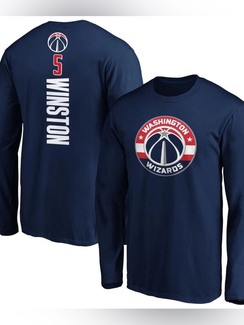 Fanatics NBA Cassius Winston Washington Wizards Backer Long Sleeve T-Shirt